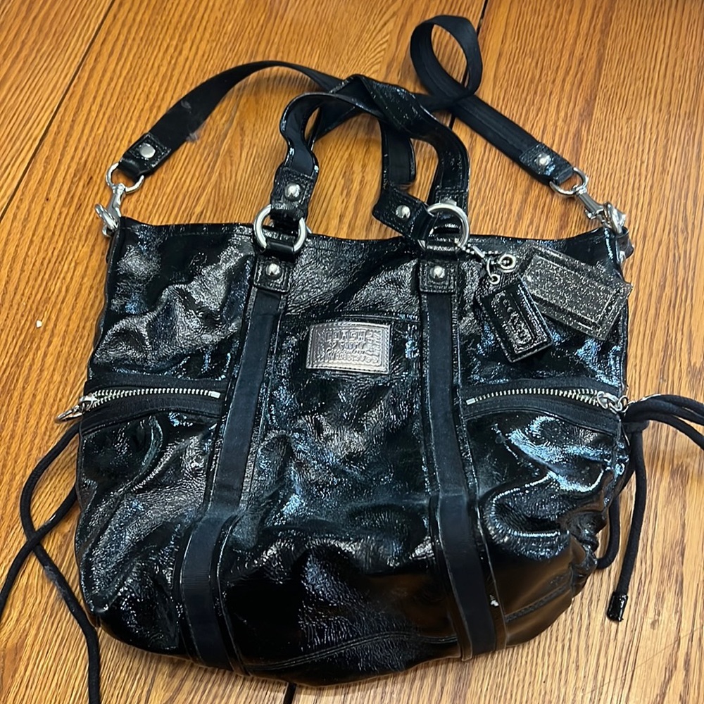 Black Patent Leather Coach bag